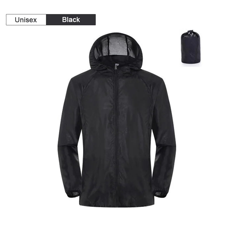 Camping Waterproof Windbreaker Rain Jacket – Unisex Lightweight Outdoor Coat - 3KDyn
